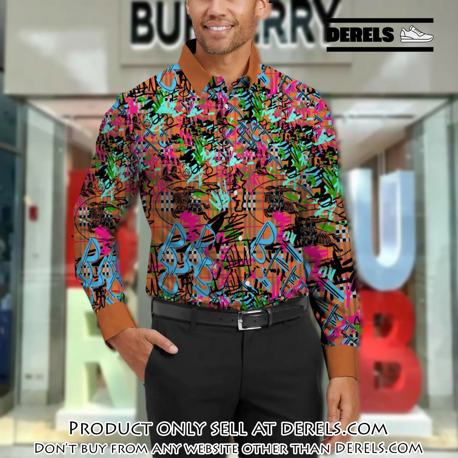 Burberry long sleeves button down shirt for elegant men lsb1007 dr3036147